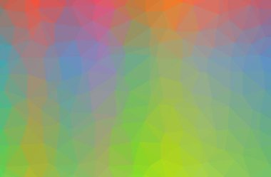 İllüstrasyon soyut yeşil, pembe, kırmızı, sarı yatay düşük Poli arka plan. Güzel çokgen tasarım deseni. 