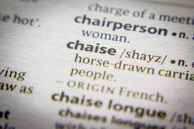 Sözlükte Kelime veya ifade Chaise.