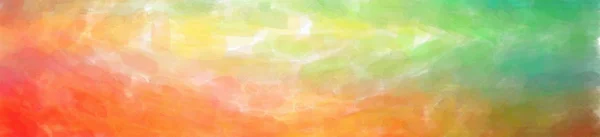 Ilustración de fondo de acuarela verde y naranja, banner abstracto . —  Fotos de Stock