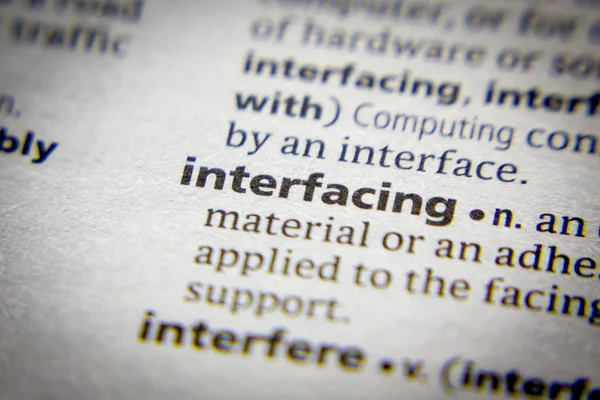 Word or phrase Interfacing in a dictionary. — Stock Photo, Image