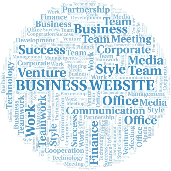 Business Website word cloud. Collage réalisé uniquement avec du texte . — Image vectorielle