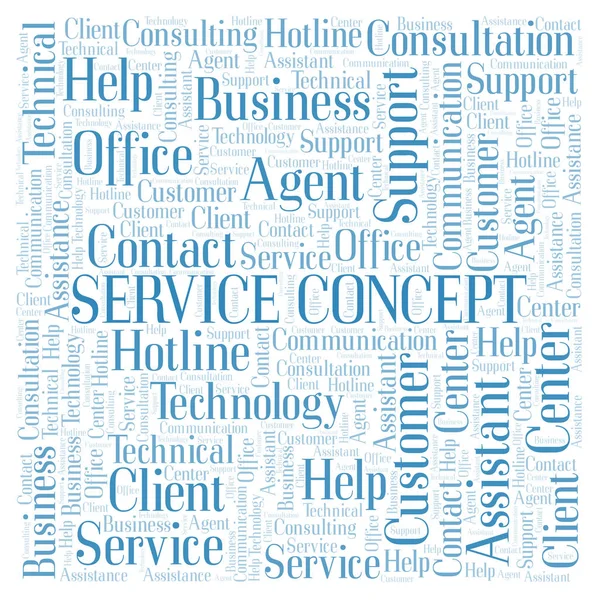 Service koncept word cloud. — Stockfoto