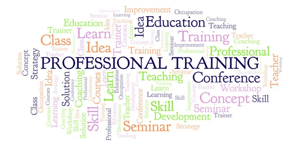 Profesyonel Eğitim kelime bulutu.