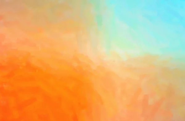 Abstracte illustratie van blauwe, oranje Dry Brush Oil Paint achtergrond — Stockfoto