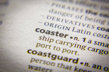 Sözlük içinde kelime veya cümle coaster.