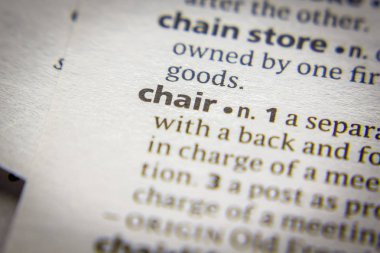 Sözlükte Sözcük veya tümcecik Sandalyesi.