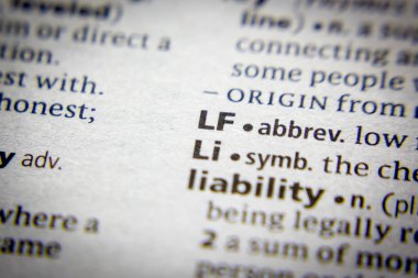 Sözlükte Sözcük veya lj tümceciği.