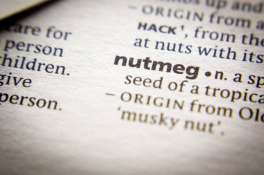 Sözlükte Nutmeg sözcüğü veya tümceciği.