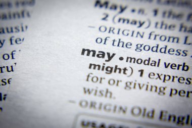 Sözlükte Mayıs sözcüğü veya tümceciği.