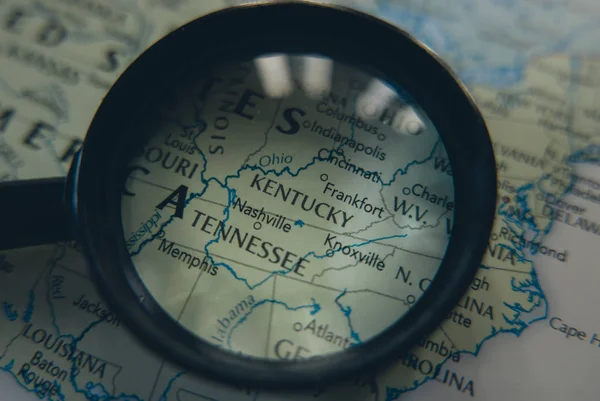 L'État américain du Kentucky sur la carte du monde — Photo