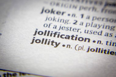 Sözlükte Sözcük veya tümcecik Jollification.