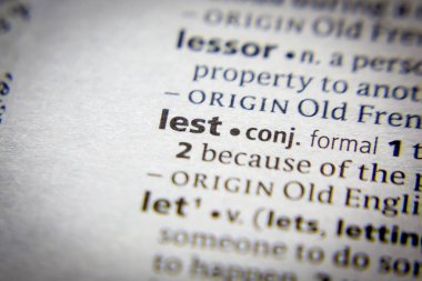 Sözlükteki Sözcük veya tümcecik Lest.