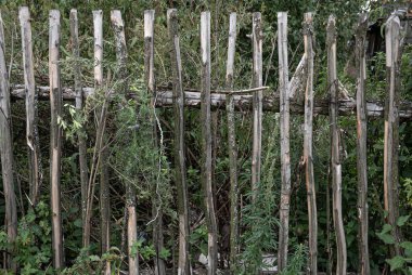 Ahşap çubuklar ile yapılan bir contry Çit