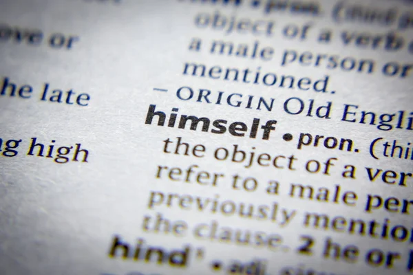 Word or phrase Himself in a dictionary. — Stock Photo, Image