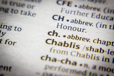 Kelime ya da cümle ch. ve sözlükteki tanımı