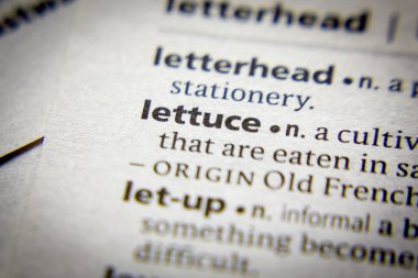 Sözcük veya cümle Marul ve sözlükteki tanımı