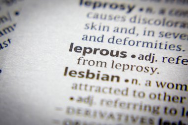 Leprous sözlüğü ve sözlükteki tanımı