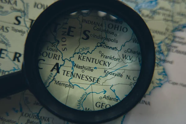 American State Kentucky Mapie Świata — Zdjęcie stockowe