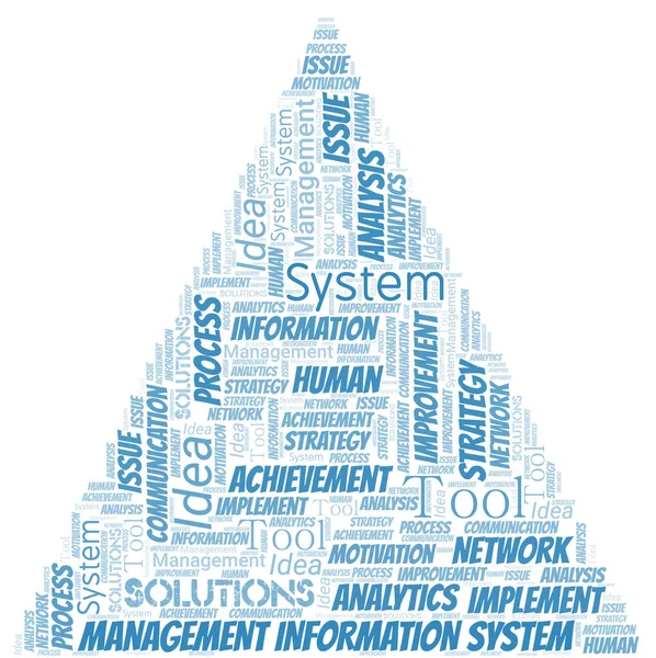 Management Information System Typografie Vektor Wort Wolke Wordcloud Collage Nur — Stockvektor