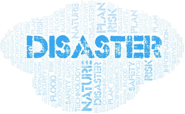 Disaster Typography Word Cloud Wordcloud Collage Made Text Only — Stock Photo, Image
