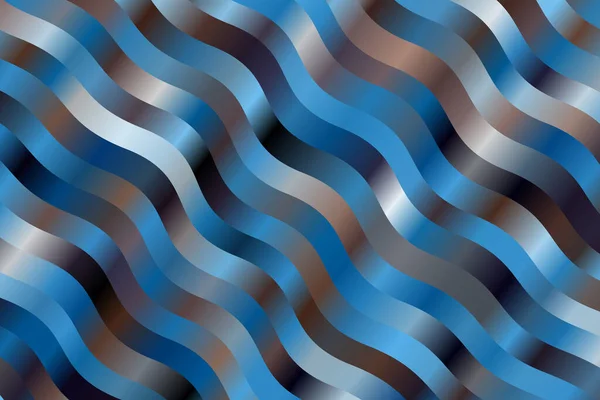 Blue Brown Waves Vector Background — Stock Vector