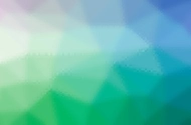 Küçük cam zemin boyunca mavi ve yeşilin soyut çizimi.