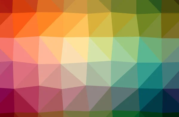 Illustration Abstract Green Orange Pink Red Horizontal Low Poly Background — Stock Photo, Image