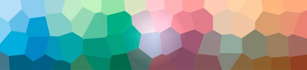Ilustración Abstracta Fondo Azul Verde Naranja Big Hexagon —  Fotos de Stock