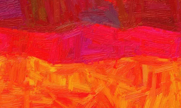 Red and orange bristle brush oil paint background, digitally created.