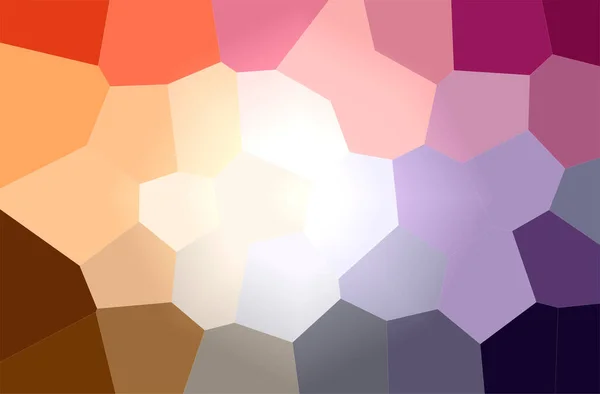 Abstrakt Illustration Orange Lila Jätte Hexagon Bakgrund — Stockfoto