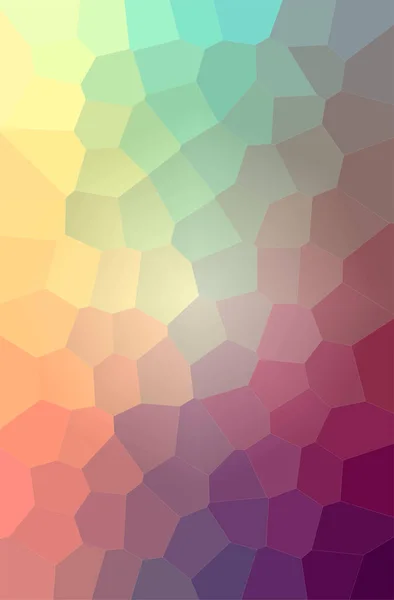 Illustrazione Astratta Arancione Viola Giallo Big Hexagon Sfondo — Foto Stock