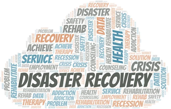 Disaster Recovery Vector Woord Wolk Gemaakt Met Alleen Tekst — Stockvector