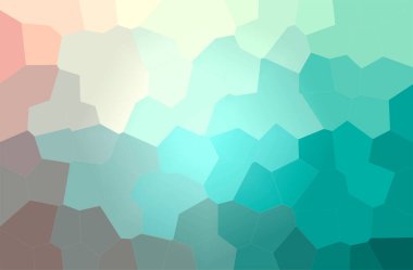 Mavi, yeşil ve kahverengi Büyük Altıgen arkaplanının soyut çizimi.