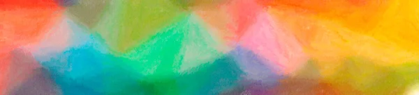 Abstraktní Ilustrace Modrého Zeleného Oranžového Vosku Crayon Pozadí — Stock fotografie