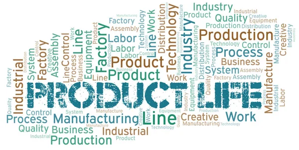 Product Life Word Cloud Create Text Only — ストックベクタ