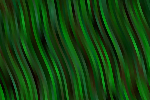 緑と黒の波の抽象的なベクトル背景 — ストックベクタ