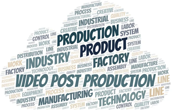 Video Post Production Word Cloud Nur Mit Dem Text Erstellen — Stockvektor