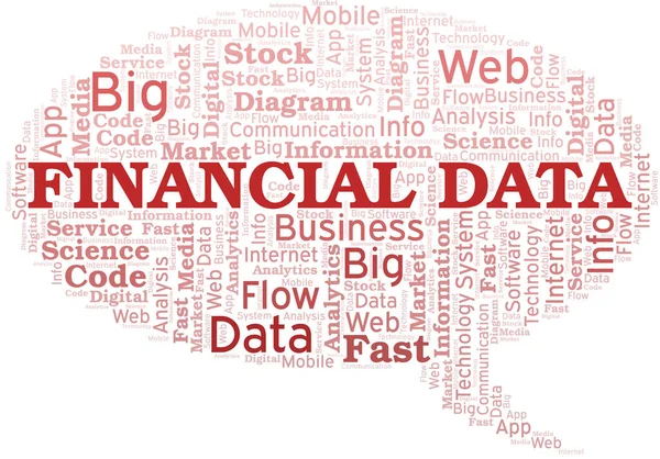 Finanzdaten Vektor Wortwolke Nur Mit Dem Text Erstellt — Stockvektor