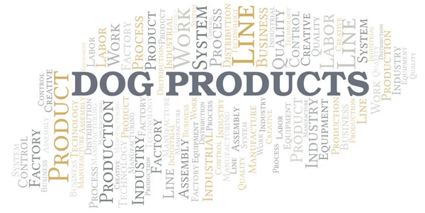 Dog Products Word Cloud Creëren Met Alleen Tekst — Stockvector