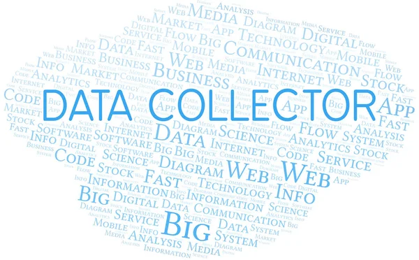 Data Collector Vektor Word Cloud Nur Mit Dem Text Erstellt — Stockvektor