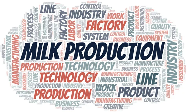 牛奶生产词云彩只用文字创作 — 图库矢量图片