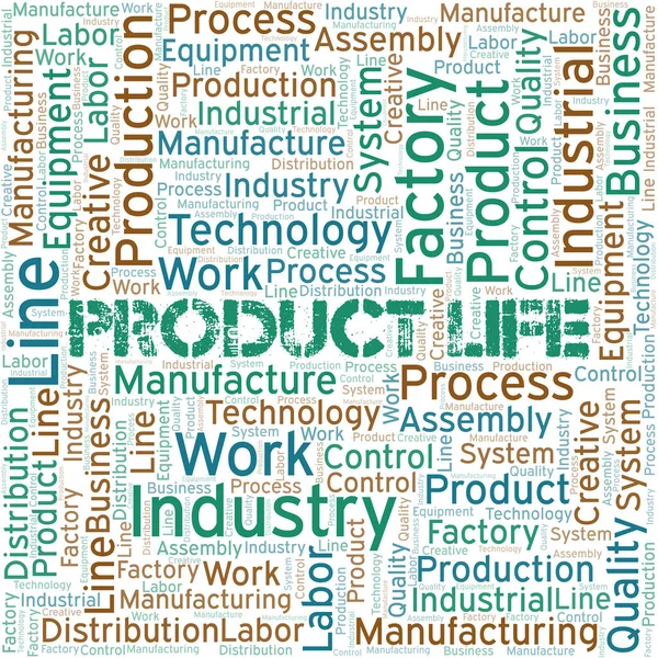 Product Life Word Cloud Create Text Only — ストックベクタ