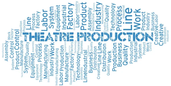 Theatre Production word cloud create with text only. — Stock Vector
