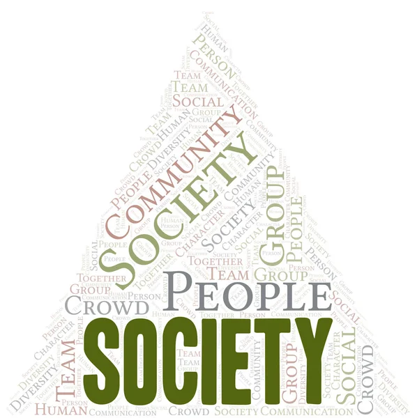 Society Word Cloud Create Text Only — Stock Vector