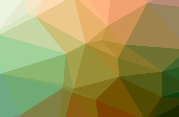 Illustration Abstract Green Orange Horizontal Low Poly Background Beautiful Polygon — Stock Photo, Image