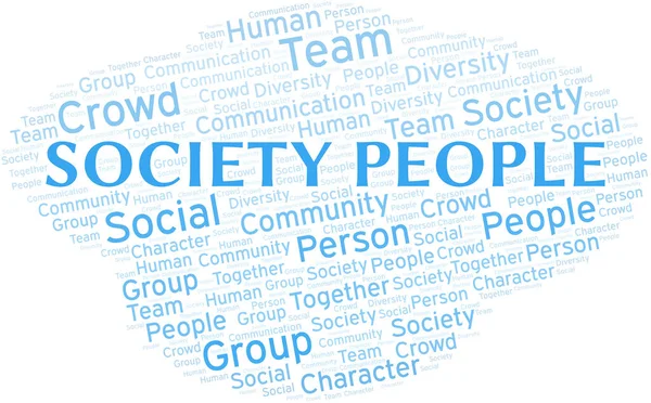 Society People Word Cloud Create Text Only — Stock Vector