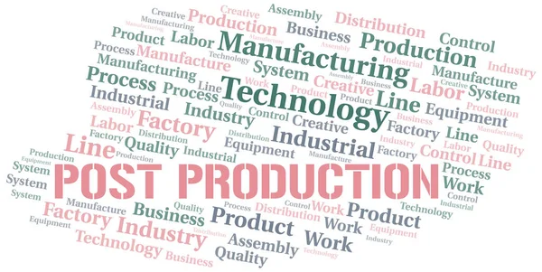 Post Production Word Cloud Nur Mit Dem Text Erstellen — Stockvektor