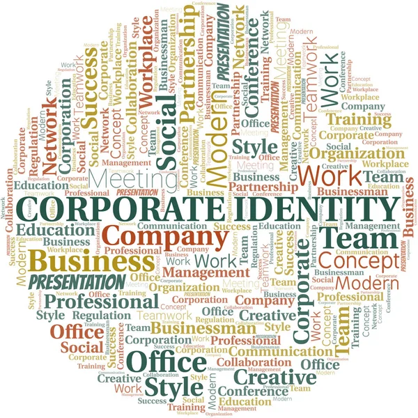 Şirket Kimliği vektör bulutu, sadece metin ile yapılır.