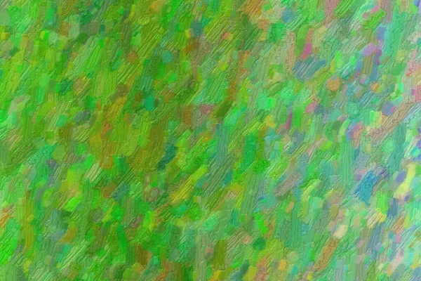 Зеленые Волны Щетина Кисти Масляная Краска Фон Созданный Цифровом Виде — стоковое фото