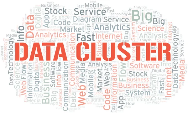 Data Cluster Vektor Word Cloud Nur Mit Dem Text Erstellt — Stockvektor